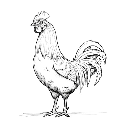 Rooster Chicken Tattoo Design