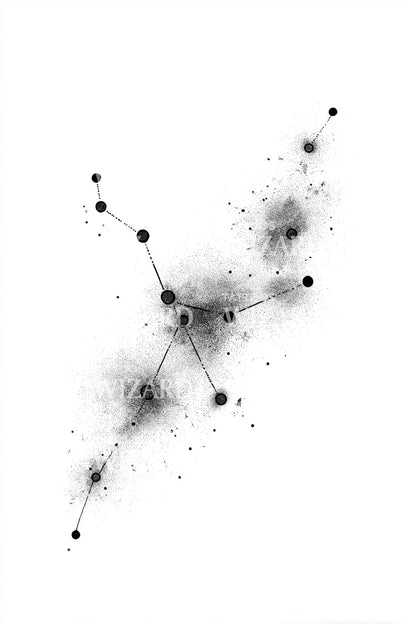 Galaxy Dust Constellation Tattoo Illustration