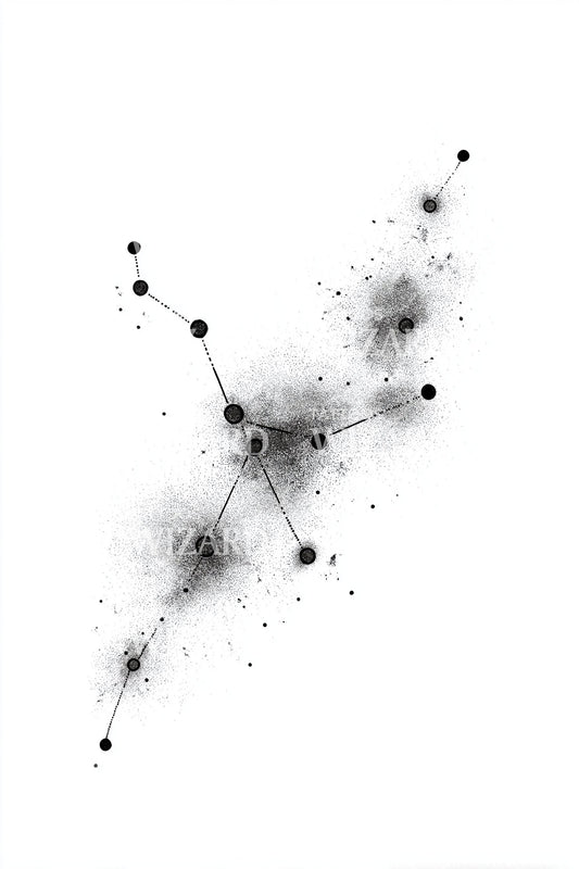 Galaxy Dust Constellation Tattoo Illustration