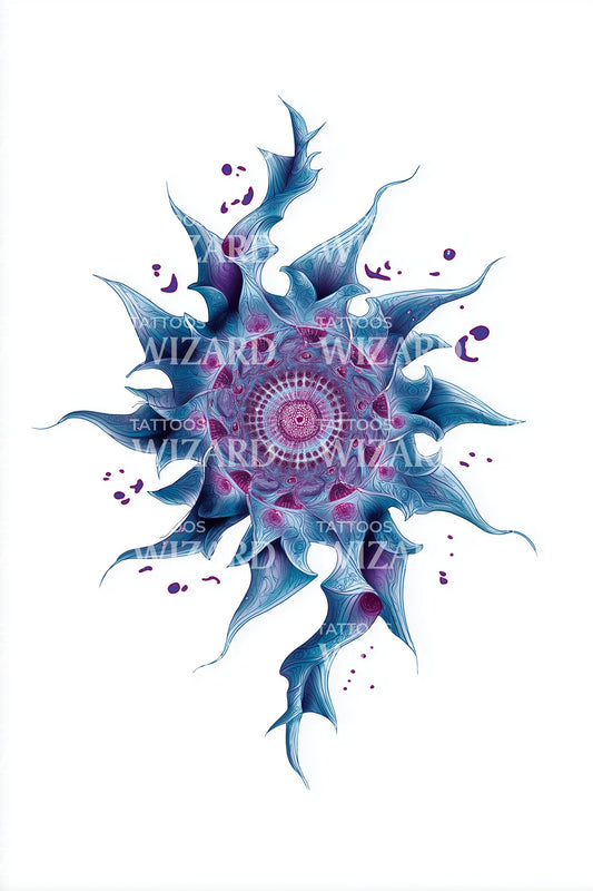 Galaxy Splash Nebula Tatoeage Illustratie