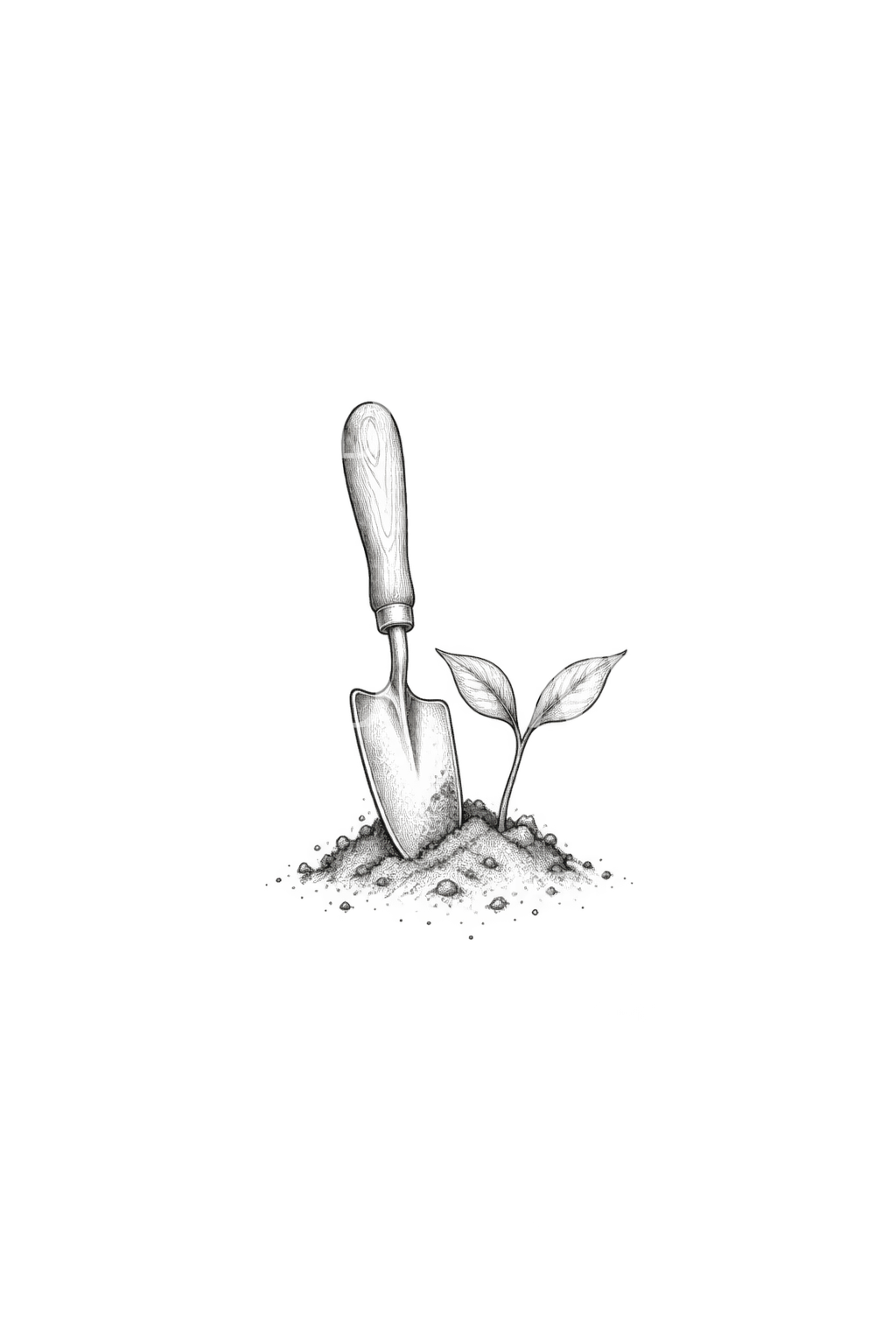 Garden Trowel and Seedling Tattoo Idea – Tattoos Wizard Designs