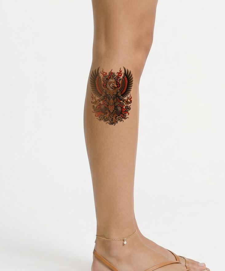 Japanese Garuda Tattoo Illustration