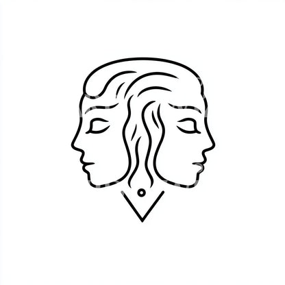 Gemini Astrological Sign Symbol Tattoo Design