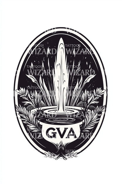 Geneva GVA Emblem Tattoo Design