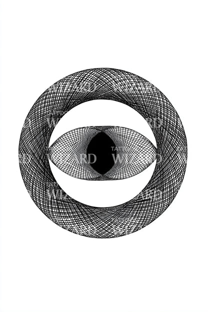 Desain Tato Mata Segala Melihat Geometris