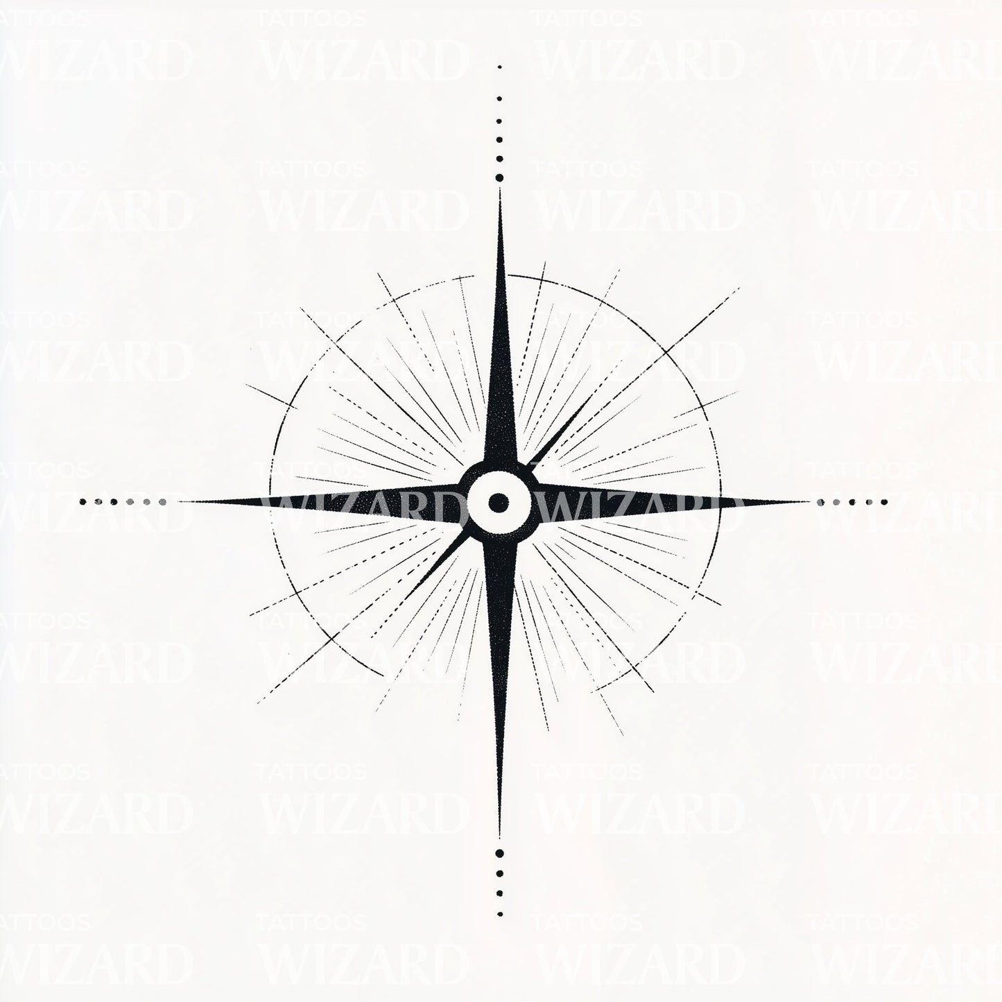 Geometric Circle Compass Tattoo Idea