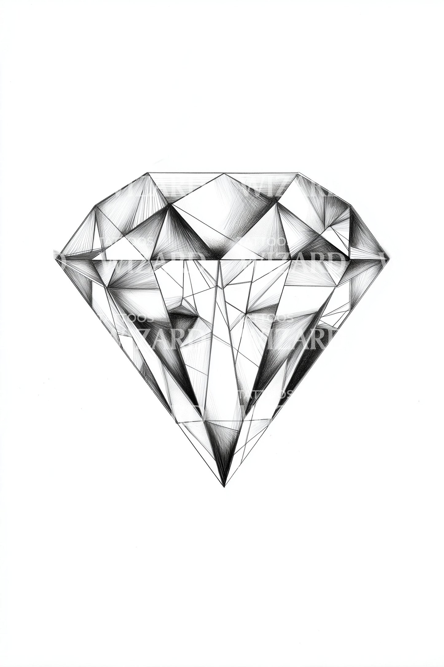 Geometric Diamond Tattoo Design