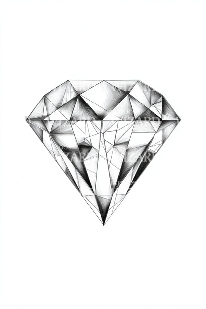 Geometric Diamond Tattoo Design