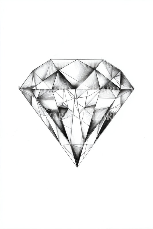 Geometric Diamond Tattoo Design