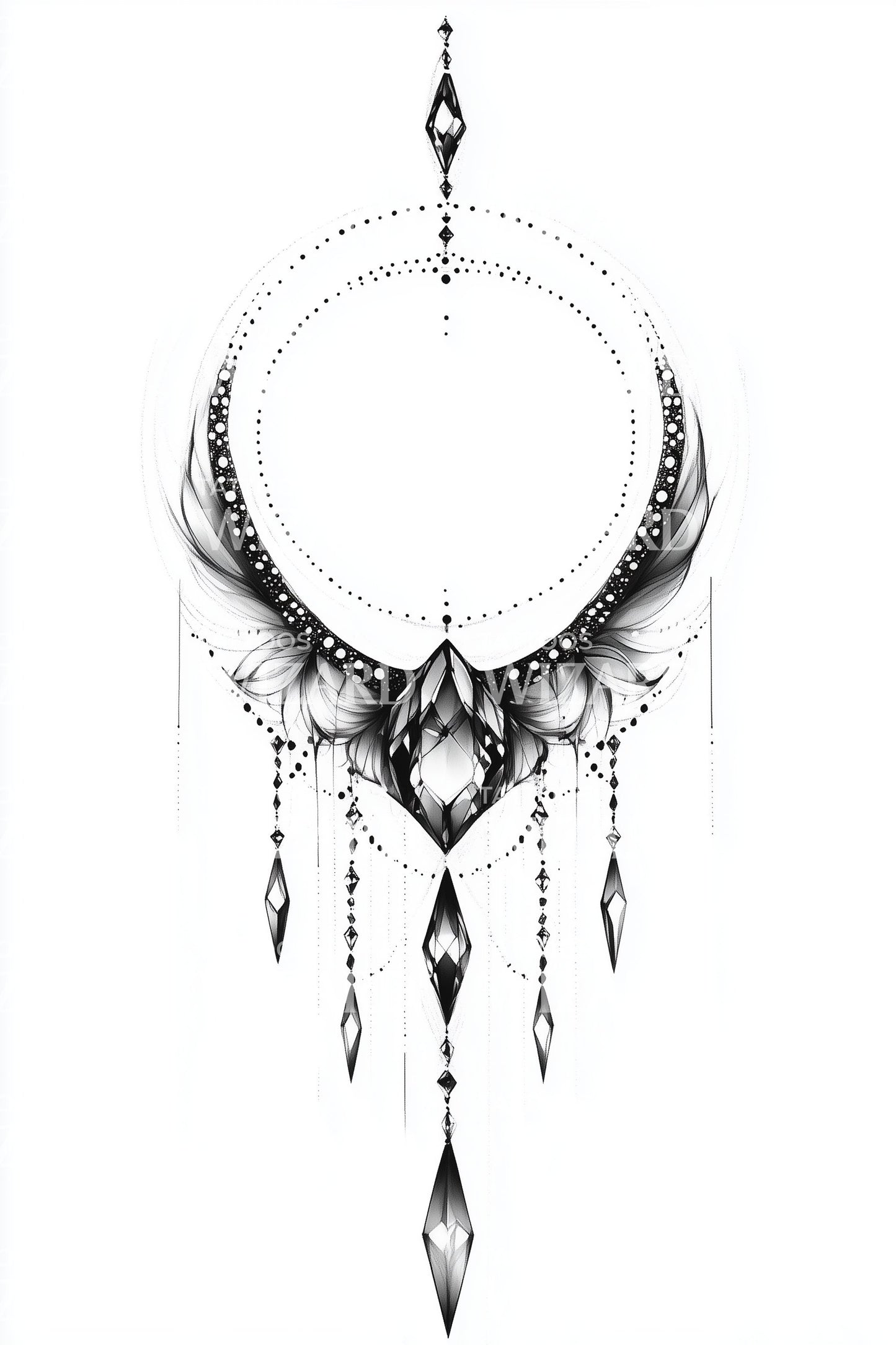 Desenho de Tatuagem de Filtro dos Sonhos Geométrico