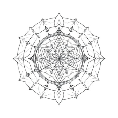Geometric Floral Mandala Tattoo Design