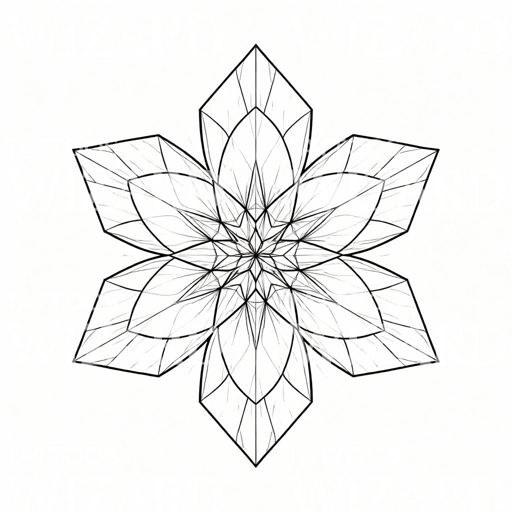 Geometric Floral Mandala Tattoo Design