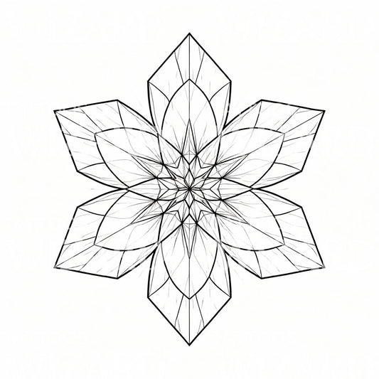 Geometric Floral Mandala Tattoo Design