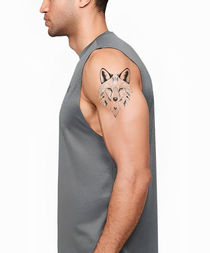 Geometrisk räv tatuering design