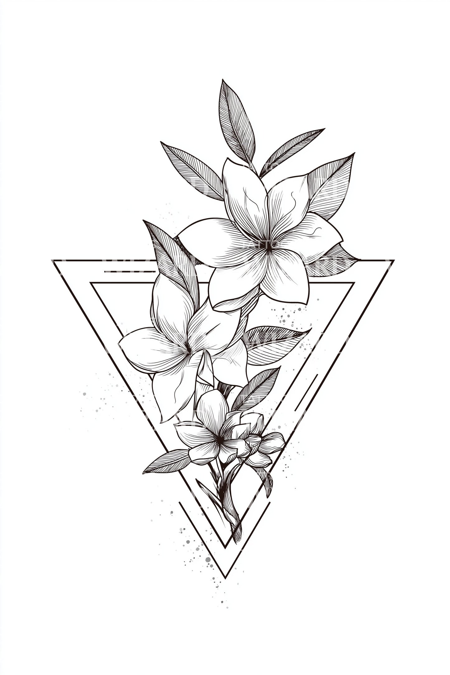 Geometric Jasmine Prism Tattoo Idea