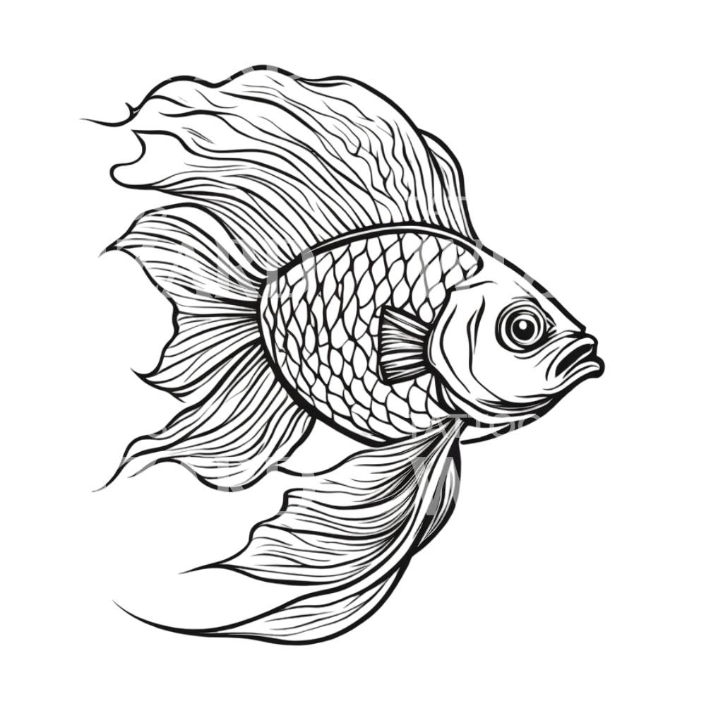 Goldfisch Tattoo Design