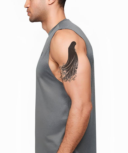 Veiled Ghost Figure Tattoo Design