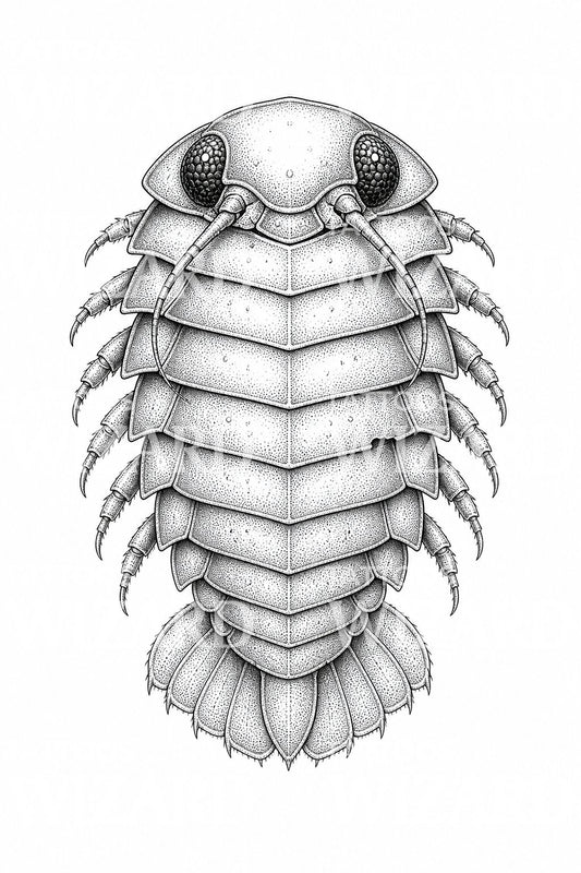 Giant Deep Sea Isopod Tattoo Design