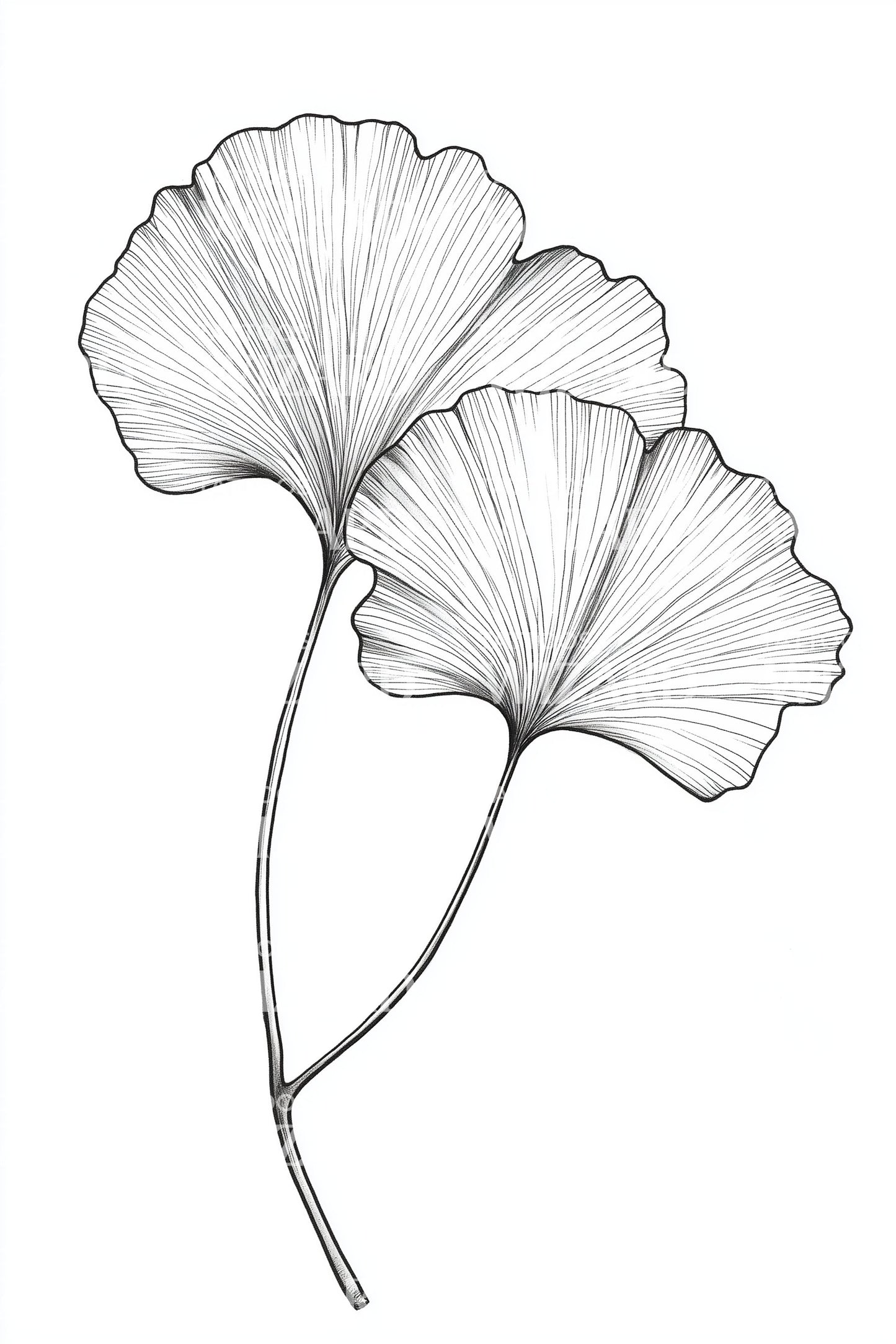 Ginkgo Biloba Leaves Tattoo Design