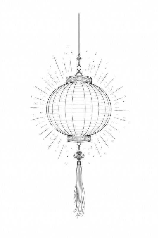 Tattoo-Idee mit leuchtender Papierlaterne