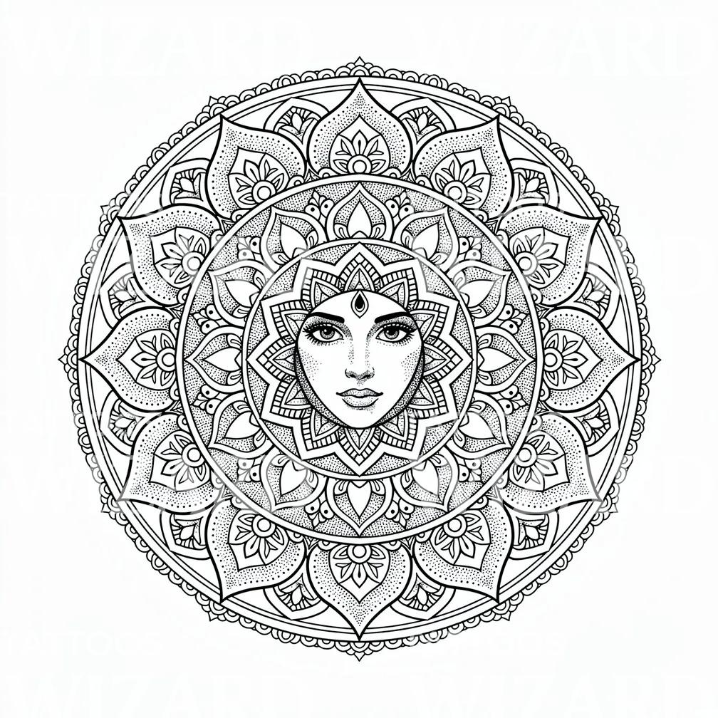 Goddess Mandala Tattoo Design