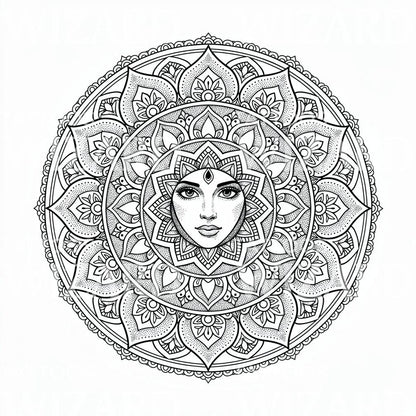 Goddess Mandala Tattoo Design