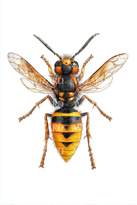 Golden Hornet Tattoo Design