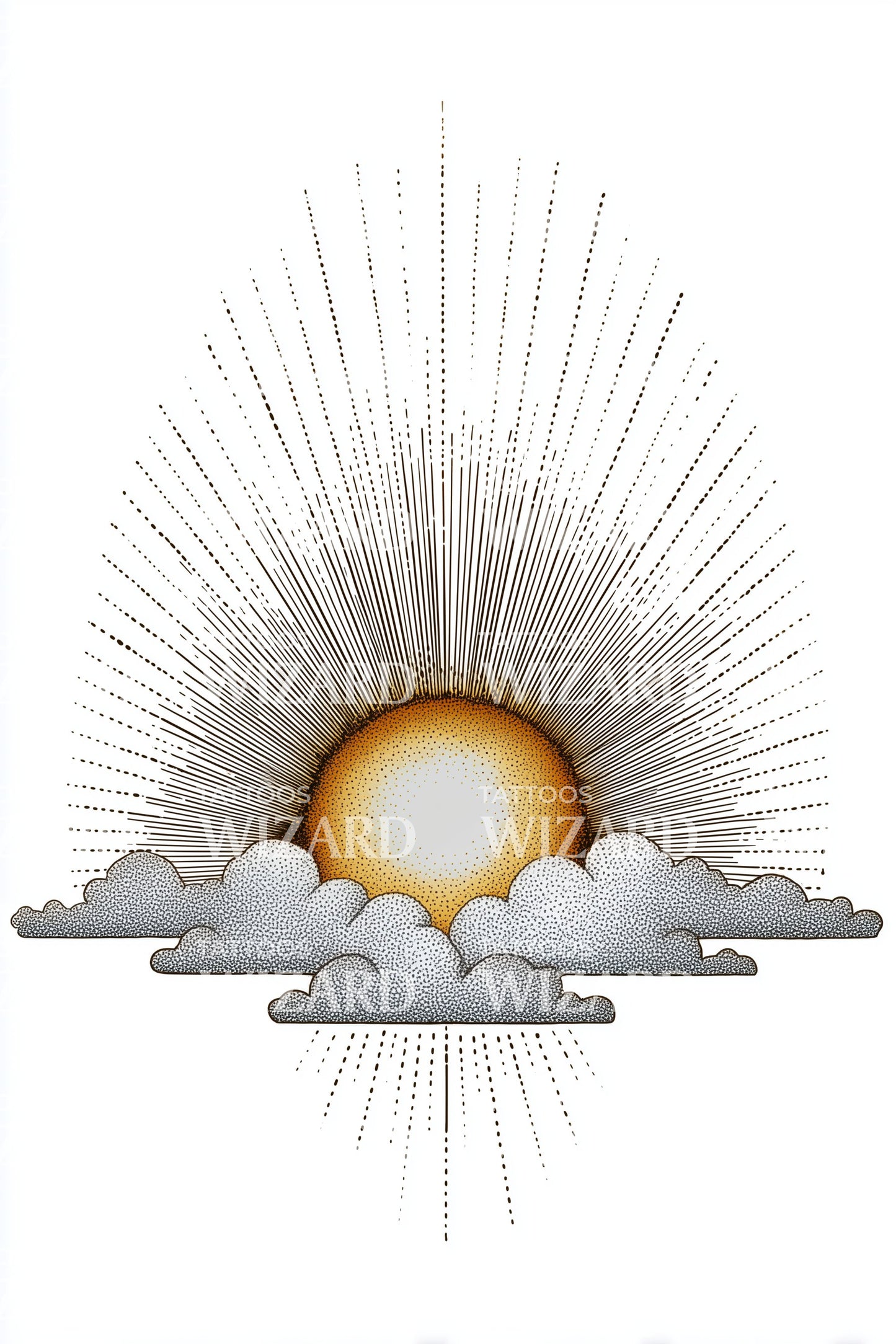 Golden Sunrise Horizon Tattoo Idea