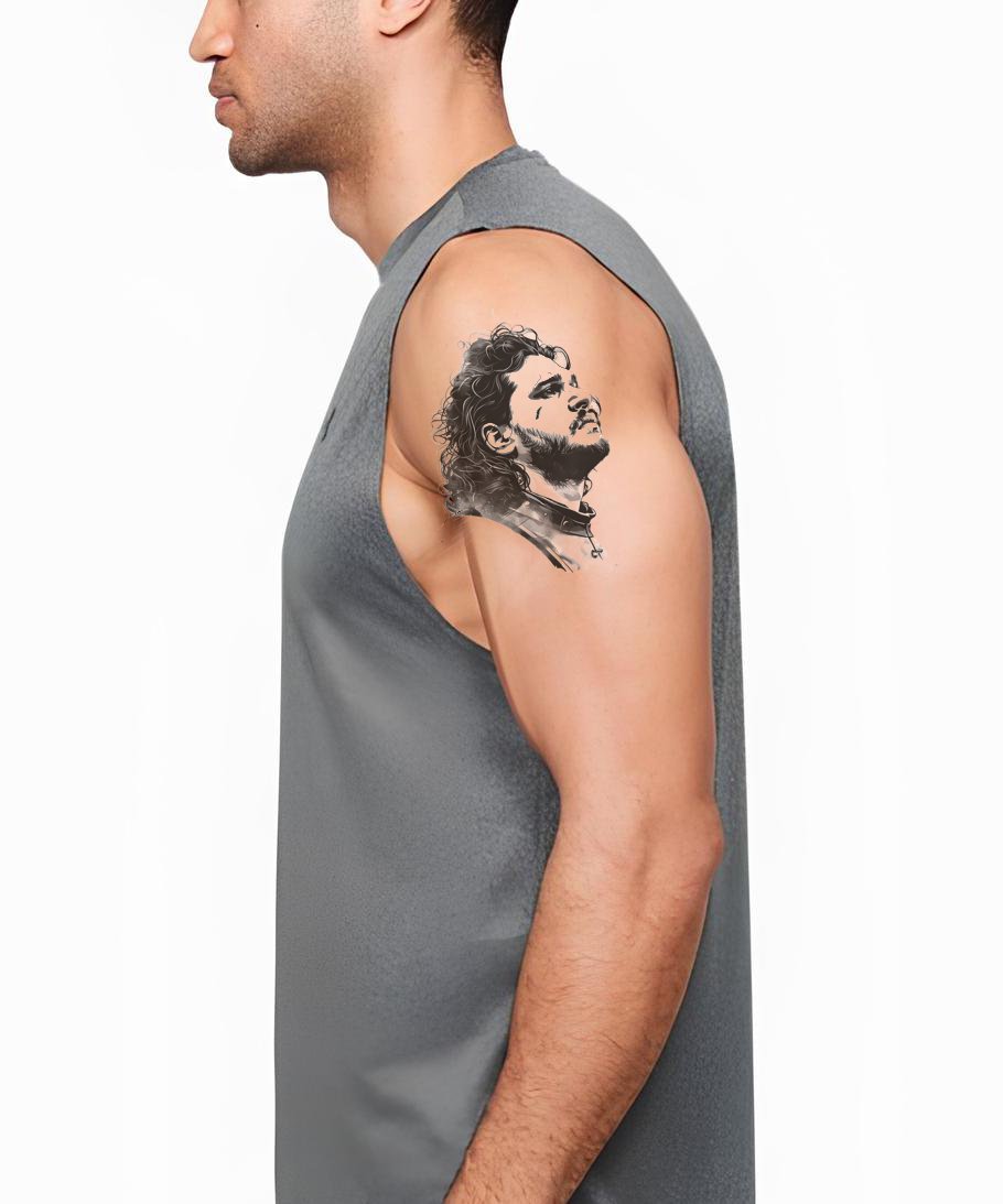 Intensives Jon Snow Portrait Tattoo-Design