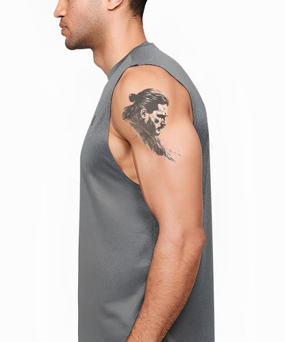Minimalist Jon Snow Portrait Tattoo Design