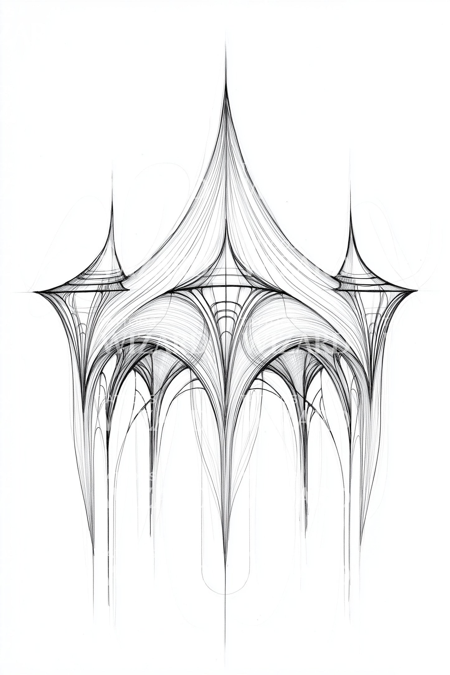 Gothic Arch Web Tattoo Design