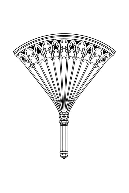 Tatuaggio: Gothic Fan Vault Tattoo Design