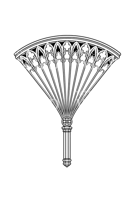 Tatuaje: Gothic Fan Vault Tattoo Design