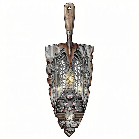 Gothic Rat Cathedral Tattoo Design