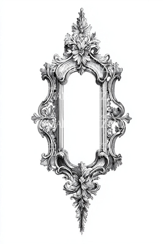 Gothic Tall Frame Tattoo Design