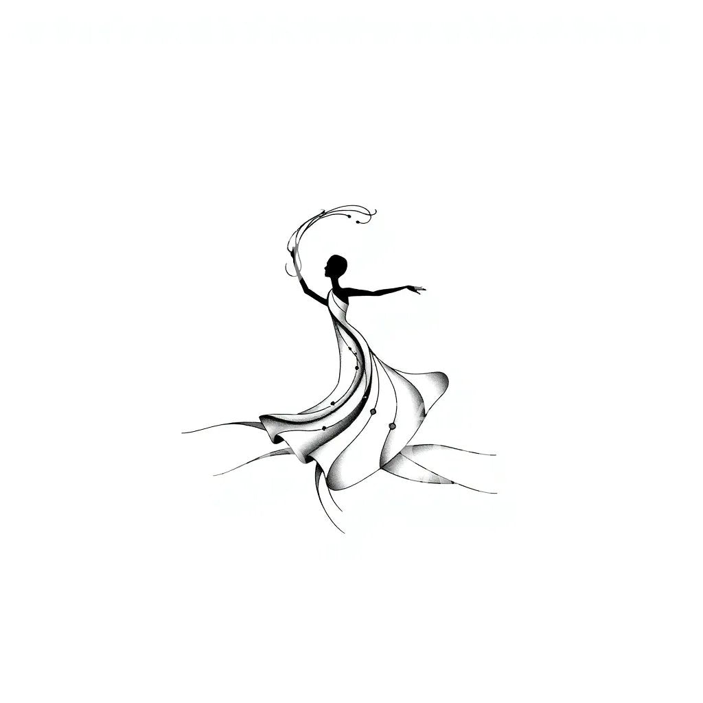 Graceful Dancer Tattoo Design