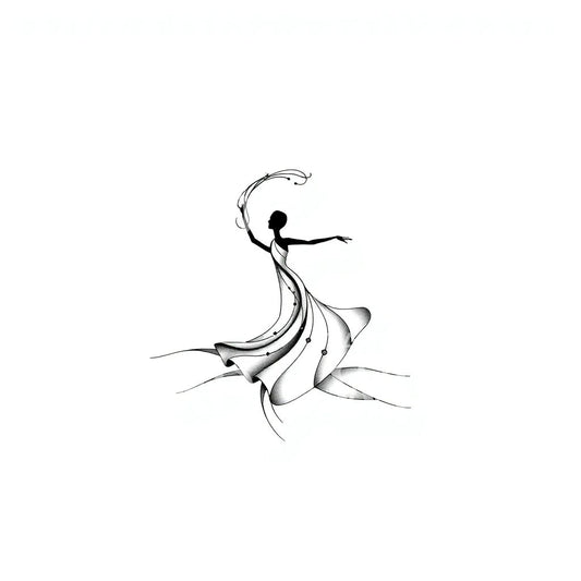 Graceful Dancer Tattoo Design