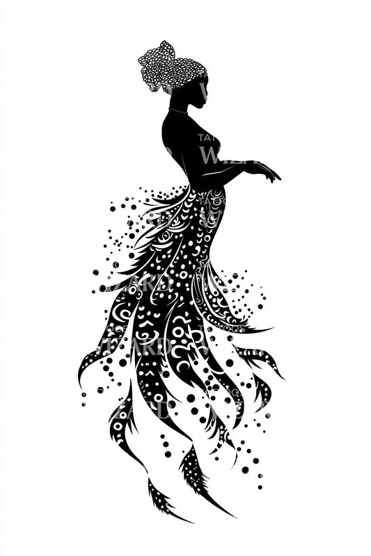 Design di tatuaggio abito stellato elegante