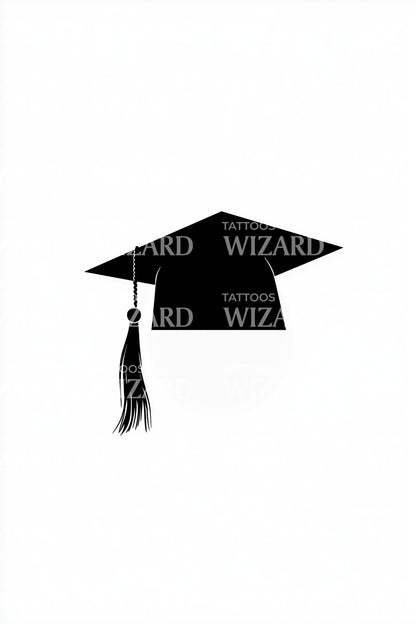 Graduation Cap Right Tassel Tattoo Idea