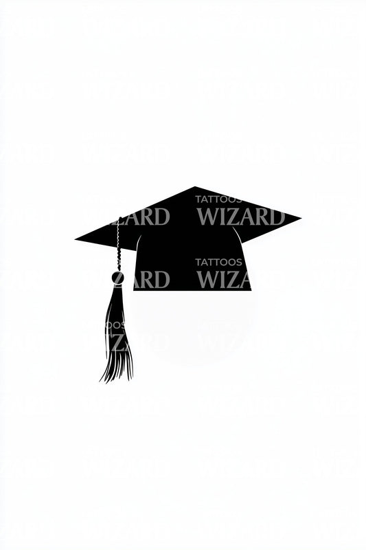 Graduation Cap Right Tassel Tattoo Idea