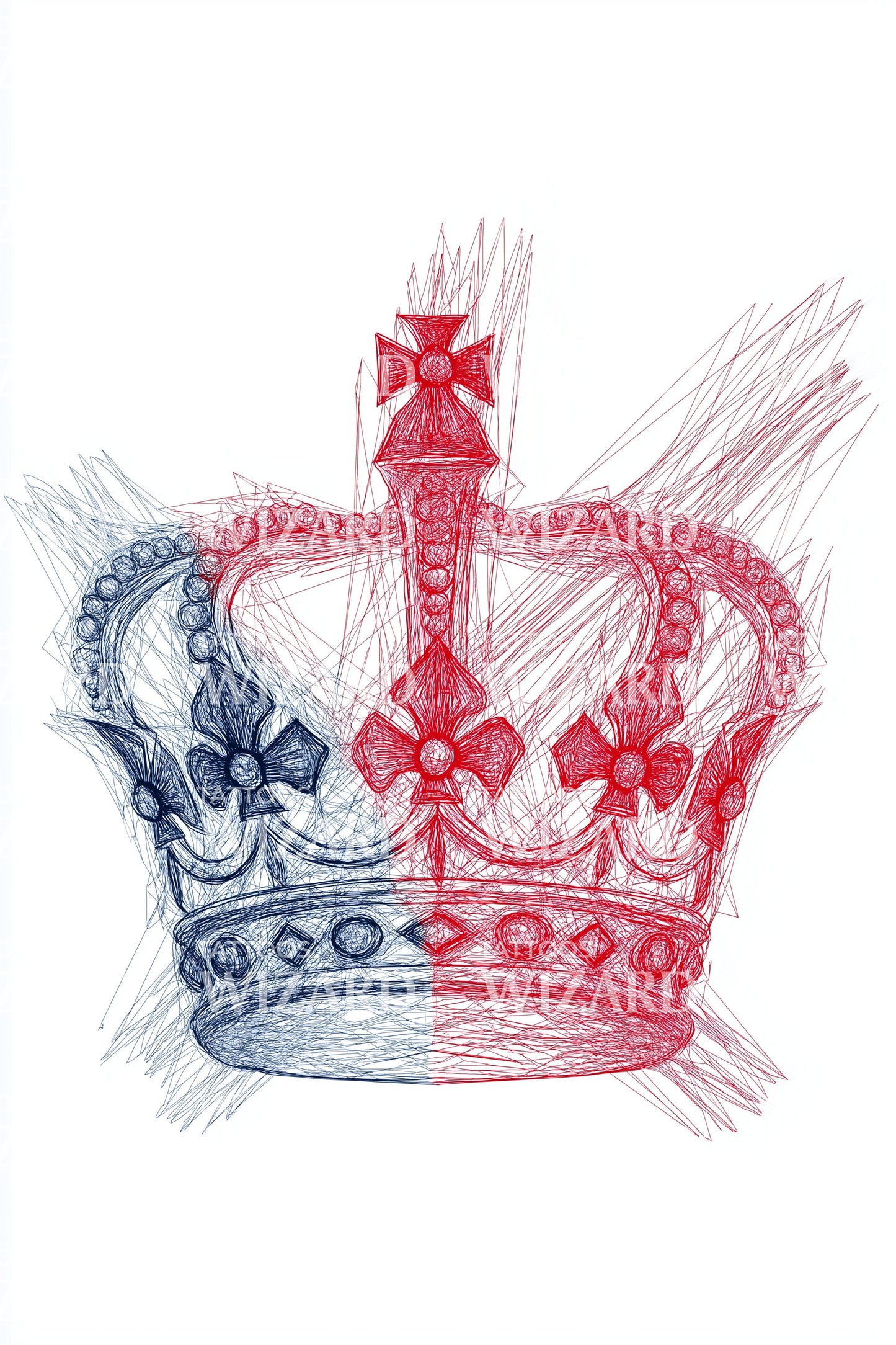 Design Tatuaggio Corona Reale Graffiti