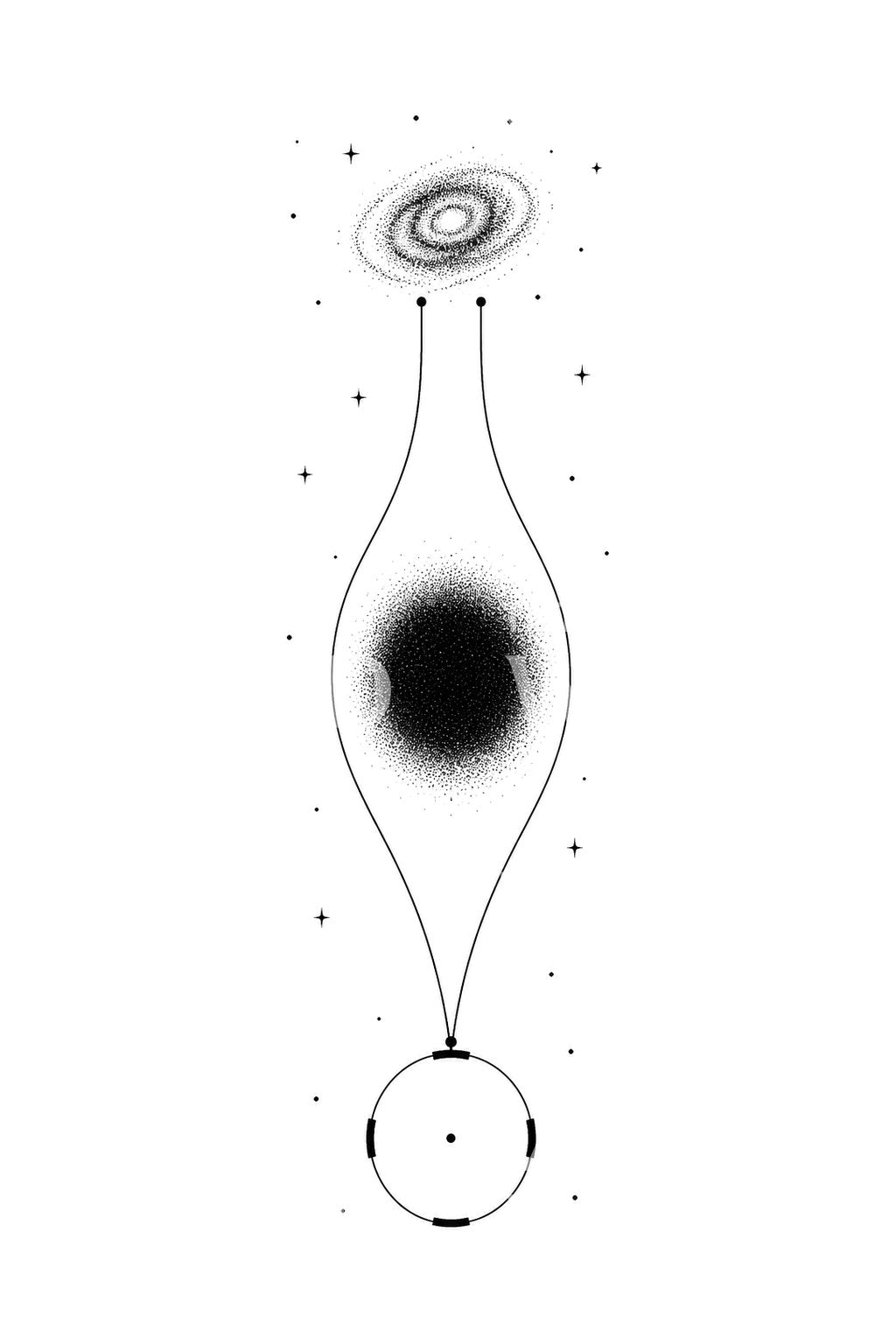 Tatuaggio dell’anello di Einstein come lente gravitazionale