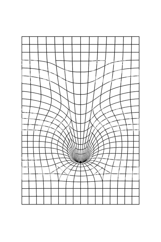 Geometrisk tatoveringsdesign av gravitasjonsbrønn