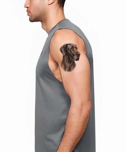 Tatoveringsidé med portrett av grand danois
