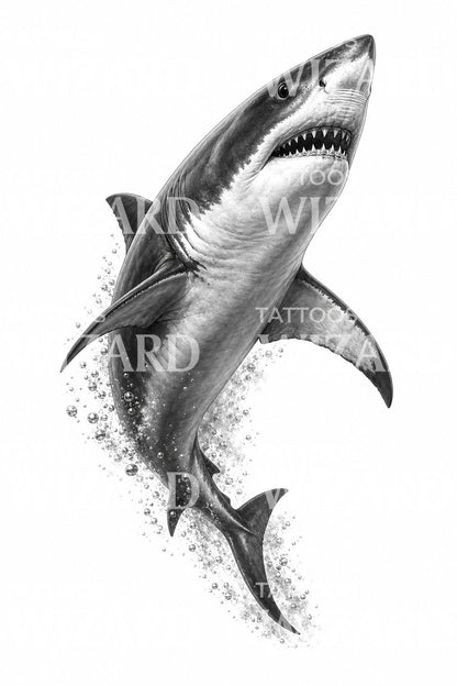 Great White Shark Tattoo Design