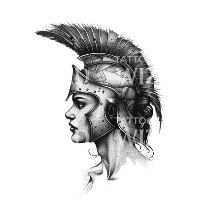 Greek Goddess Athena Tattoo Design