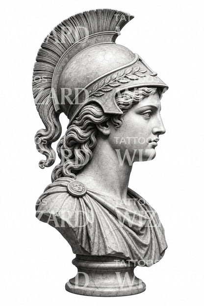 Greek Goddess Statue Tattoo Design