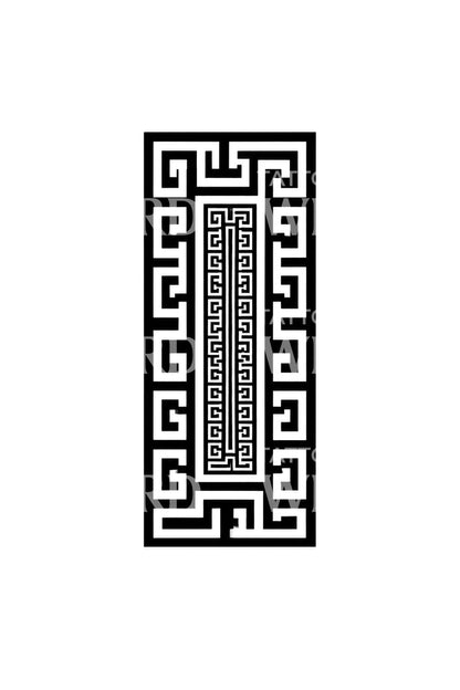 Diseño de tatuaje de greca griega