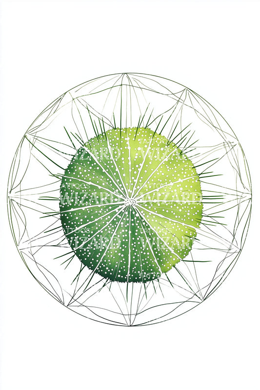 Green Cell Geometry Tattoo Design