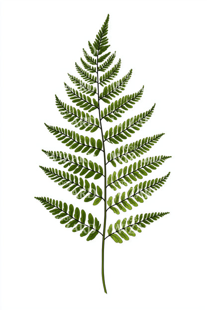 Green Fern Botanical Tattoo Illustration